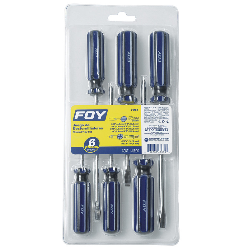 JGO 6 DESTORNILLADORES MANGO PVC