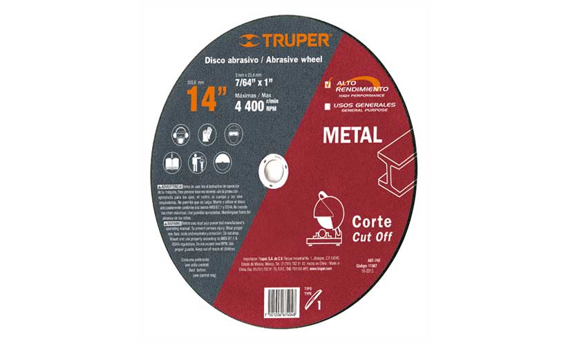 DISCO CORTE METAL 355X2.8X25.4 TRUPER