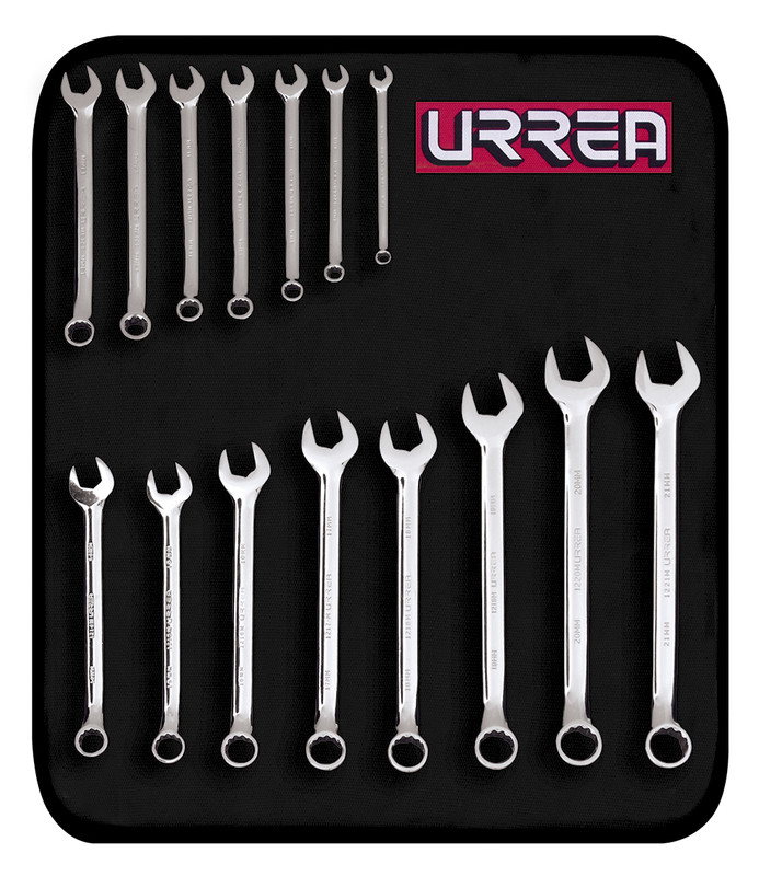 JUEGO LLAVES COMBINADAS URREA 15 PZA