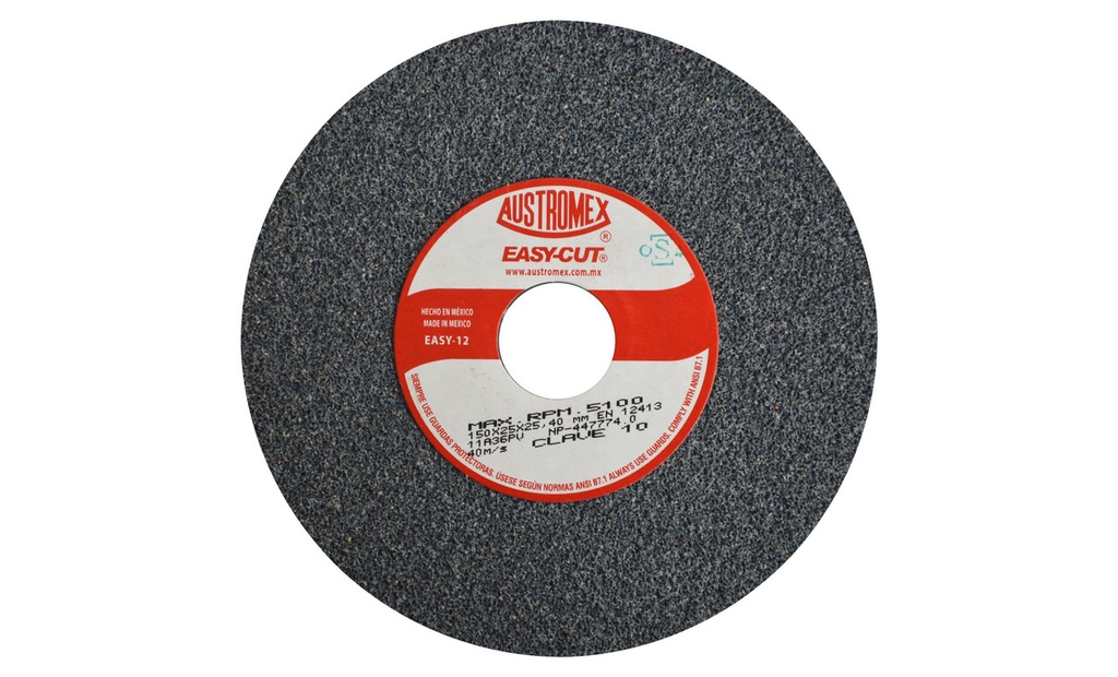 RUEDA ABRASIVA U GRAL 6X1X1BUR-11A36V AUSTROMEX