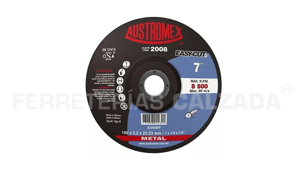 DISCO CORTE 2008 7X1/8X7/8AUSTROMEX METAL