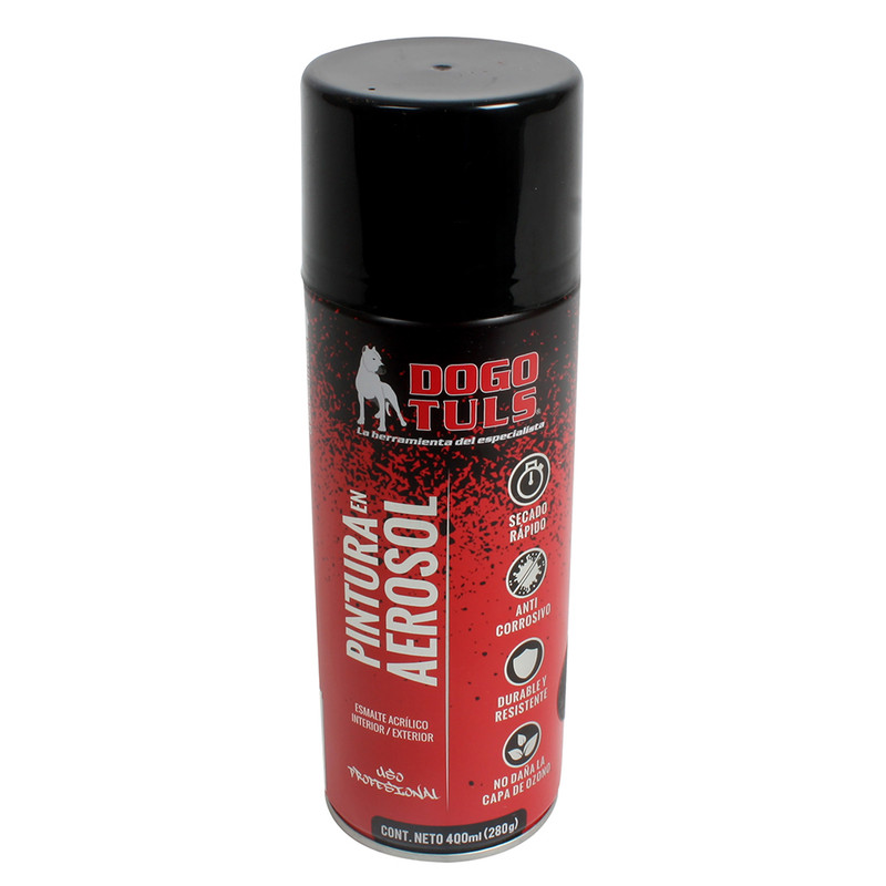 PINTURA AEROSOL NEGRO BRILLANTE SATINADO