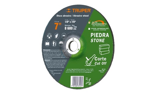 [TRUABT-418] DISCO CORTE PIEDRA 180X3.2X22.2 TRUPER