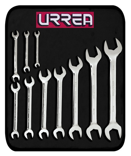 [URR3000H] JUEGO LLAVES URREA ESPA?OLAS ESTD 10 PZA