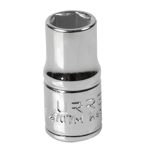 [URR4707M] DADO CORTO 1/4 6 PUNTAS 7MM URREA