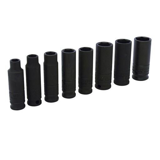 [URR72112] JUEGO DADOS IMPACTO 3/8 LARGO STD 8 PZ