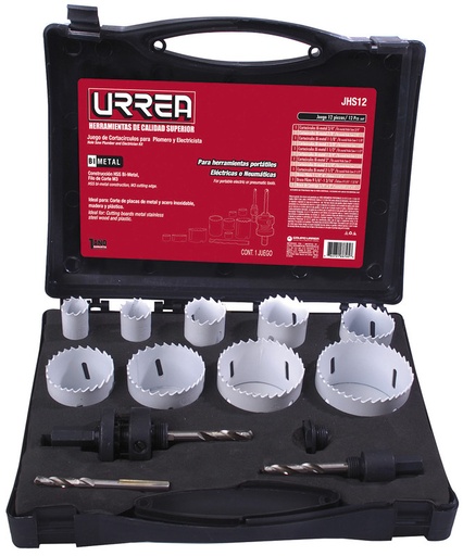 [URRJHS12] JUEGO 12 CORTA CIRCULOS BIMETAL