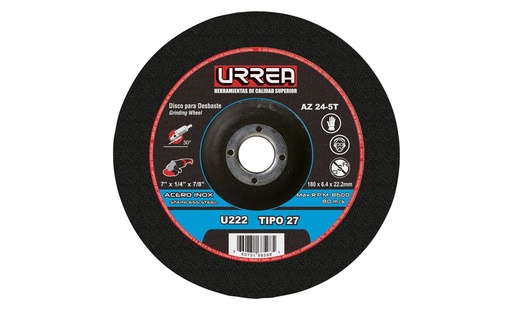 [URRU222] DISCO T/27 INOX7X1/4X7/8M/PES