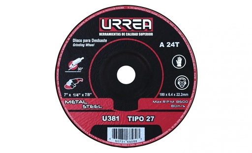 [URRU381] DISCO T/27 METAL 7X1/4 M/PES