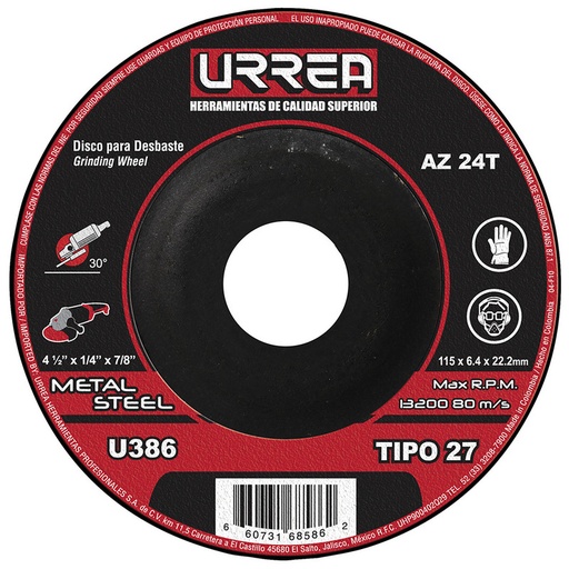 [URRU386] DISCO T/27 METAL41/2X1/4M/PES