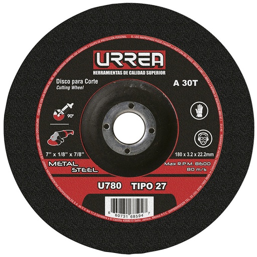 [URRU780] DISCO T/27 METAL 7X1/8 E/PES