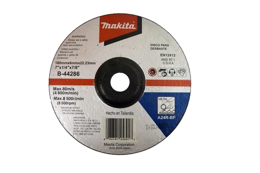 [MAKB-44286] DISCO ABRASIVO B44286 7"MAKITA DESBASTE A83618