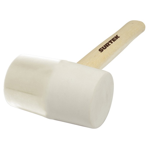 [SUR616B] MAZO CON CABEZA DE HULE BLANCO CON MANGO DE MADERA DE 14"