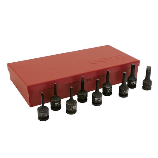 [URR72900W] JUEGO DE DADOS DE IMPACTO CON PUNTA TORX CUADRO DE 3/8", 10 PIEZAS